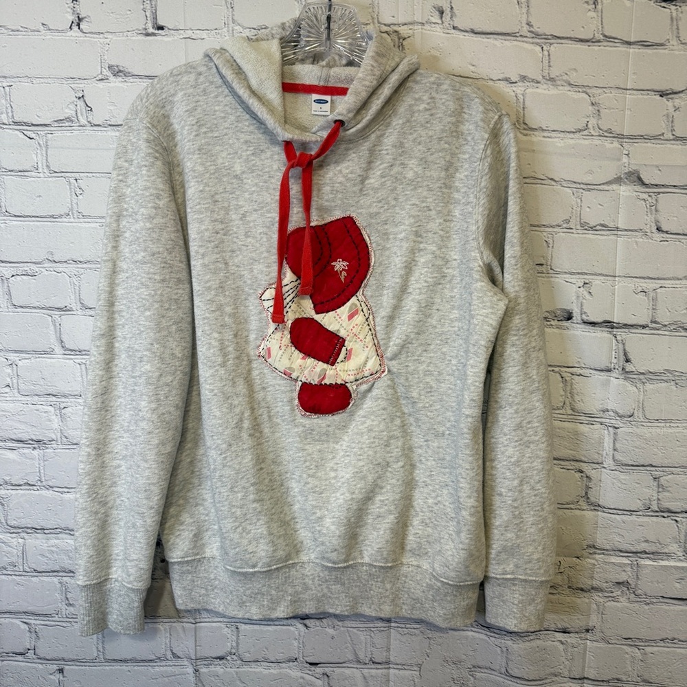 Upcycled Cottagecore Bonnet Girl Hoodie | Old Navy Small | Handmade Quilt